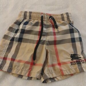 Burberry Kids Checkered Shorts - Beige and Black